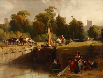 William Frederick Witherington (1785-1865) - The Old Lock, Windsor, 1817 - 515645 - National Trust