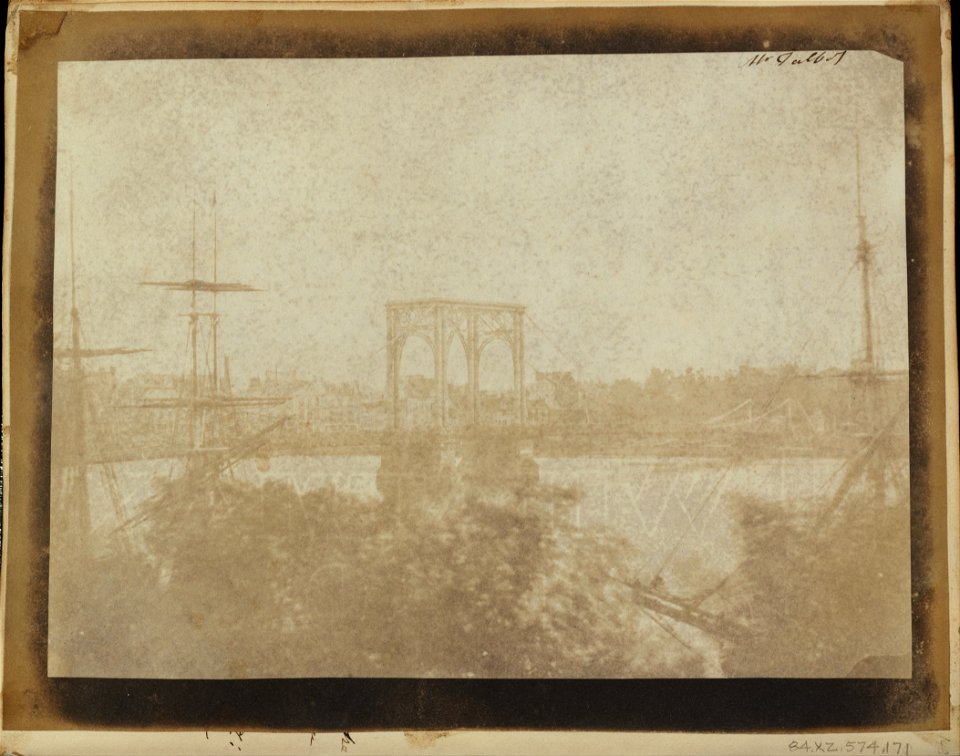 William Henry Fox Talbot (British - Suspension Bridge, Rouen. - Google Art Project