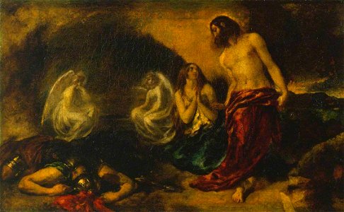William Etty (1787-1849) - Christ Appearing to Mary Magdalene after the Resurrection - N00362 - National Gallery. Free illustration for personal and commercial use.