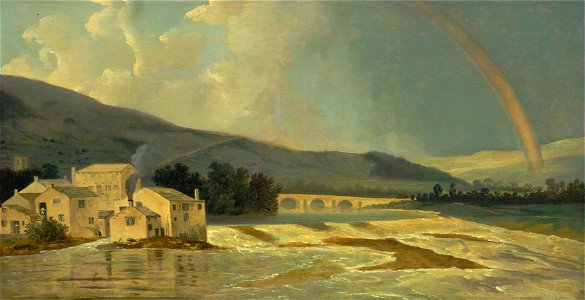William Hodges - Otley Bridge on the River Wharfe - Google Art Project