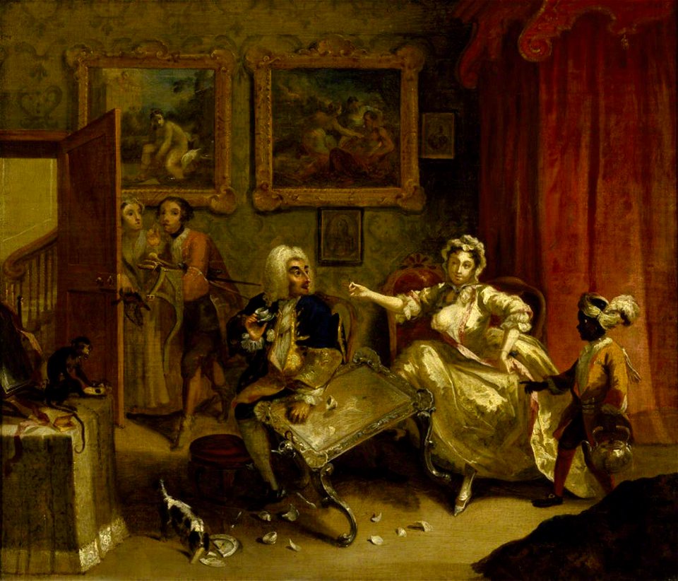 William Hogarth (1697-1764) (after) - A Harlot's Progress, Quarrels with Her Jewish Protector - 1535135 - National Trust