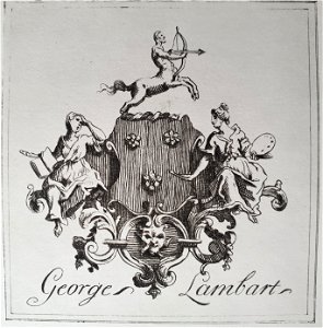 William Hogarth - Ex-Libris for George Lambert