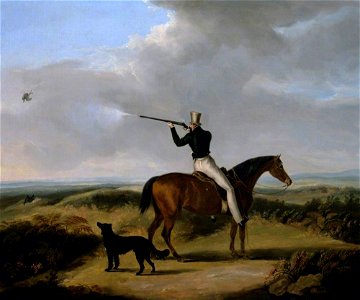 William Henry Davis (1786-1865) - Sir Henry William Paget, 1st Marquess of Anglesey Shooting Blackcock on Cannock Chase, with His Dog 'Nep' - 1175980 - National Trust