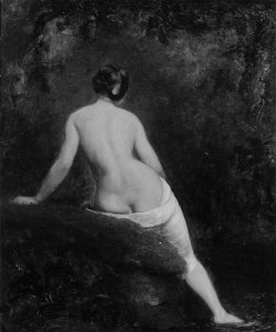William Etty - Nude Woman Seated in a Landscape - 38.8 - Museum of Fine Arts