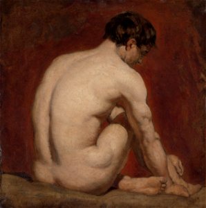 William Etty - Male Nude, Kneeling, from the Back - Google Art Project (02)