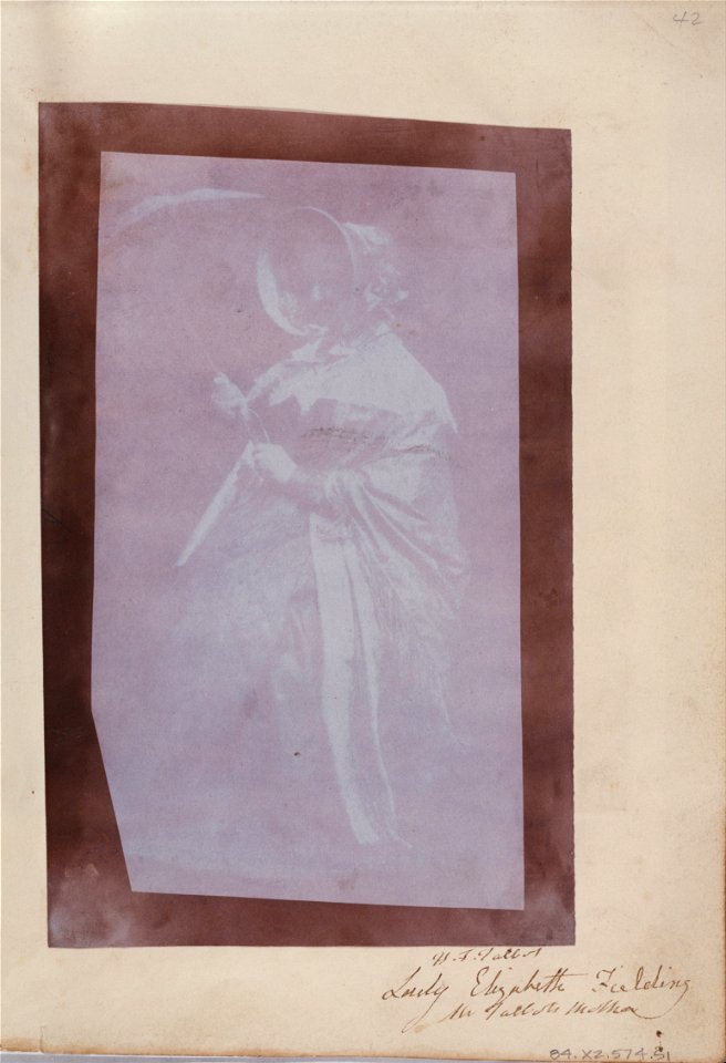 William Henry Fox Talbot (British - (Lady Elisabeth Feilding - Standing with a Parasol) - Google Art Project