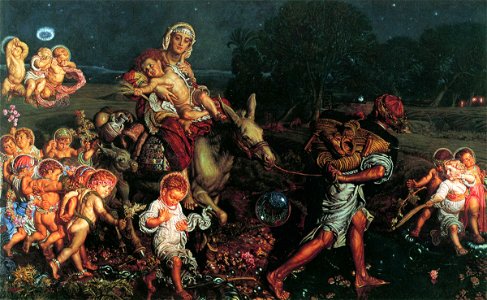 William Holman Hunt - The Triumph of the Innocents. Free illustration for personal and commercial use.