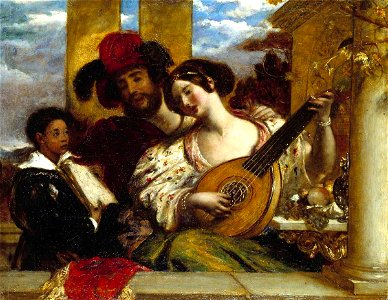 William Etty (1787-1849) - Il Duetto ('The Duet') - N00363 - National Gallery. Free illustration for personal and commercial use.