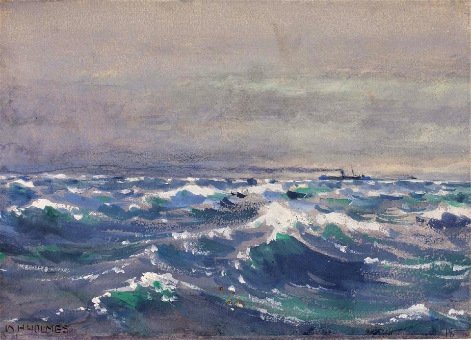 William Henry Holmes - On the Steamer Bremen, off Nova Scotia, 1880 - 1930.12.57 - Smithsonian American Art Museum