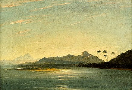 William Hodges, View of the Islands of Otaha (Taaha) and Bola Bola (Bora Bora) with Part of the Island of Ulietea (Raiatea). Free illustration for personal and commercial use.
