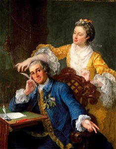 William Hogarth (1697-1764) - David Garrick with his Wife Eva-Maria Veigel - RCIN 405682 - Royal Collection
