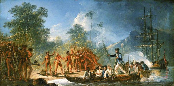 William Hodges (1744-1797) - The Landing at Tanna (Tana), One of the New Hebrides - BHC1905 - Royal Museums Greenwich