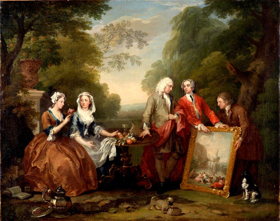 William Hogarth - Portrait of Sir Andrew Fountaine with other people