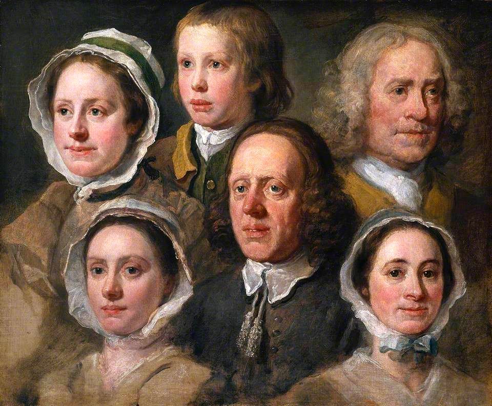 William Hogarth (1697-1764) - Heads of Six of Hogarth's Servants - N01374 - National Gallery