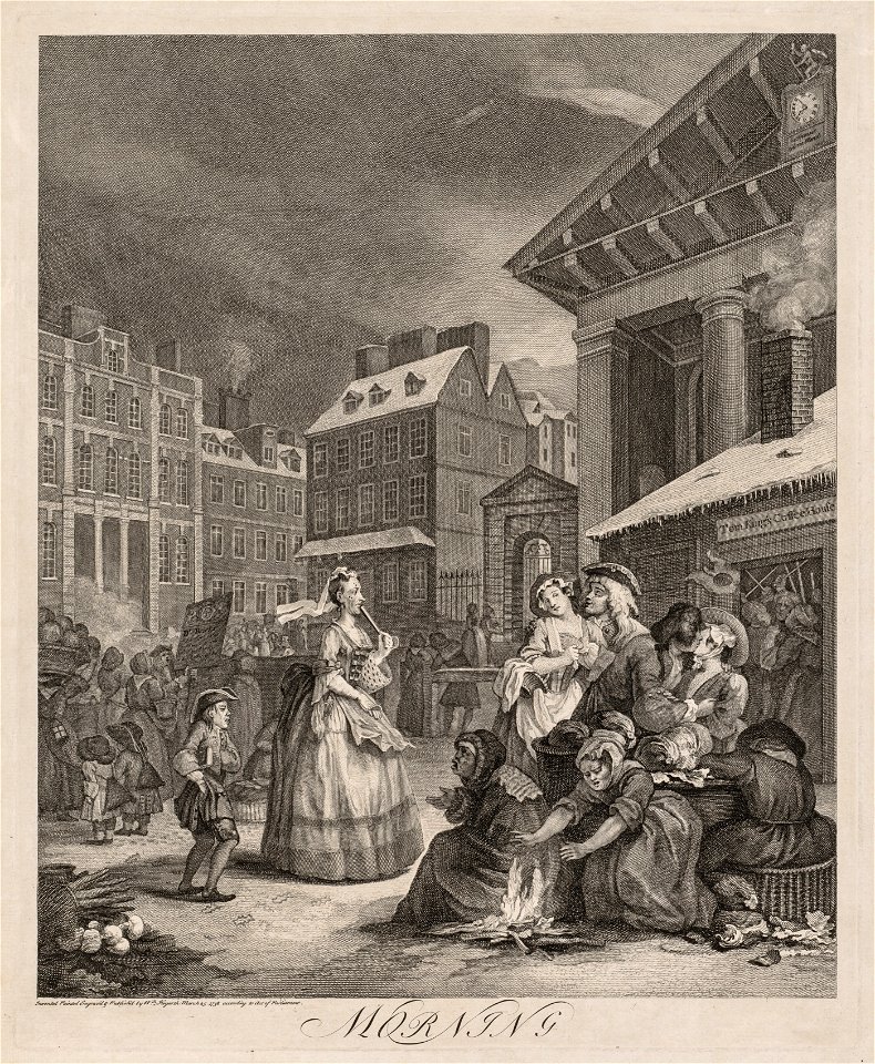William Hogarth (British, 1697-1764) - The Four Times of Day, Morning - 1968.216.1 - Cleveland Museum of Art