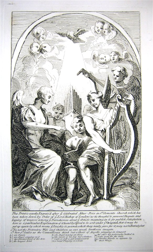 William Hogarth - A Burlesque on Kents Altarpiece at St.Clement Danes