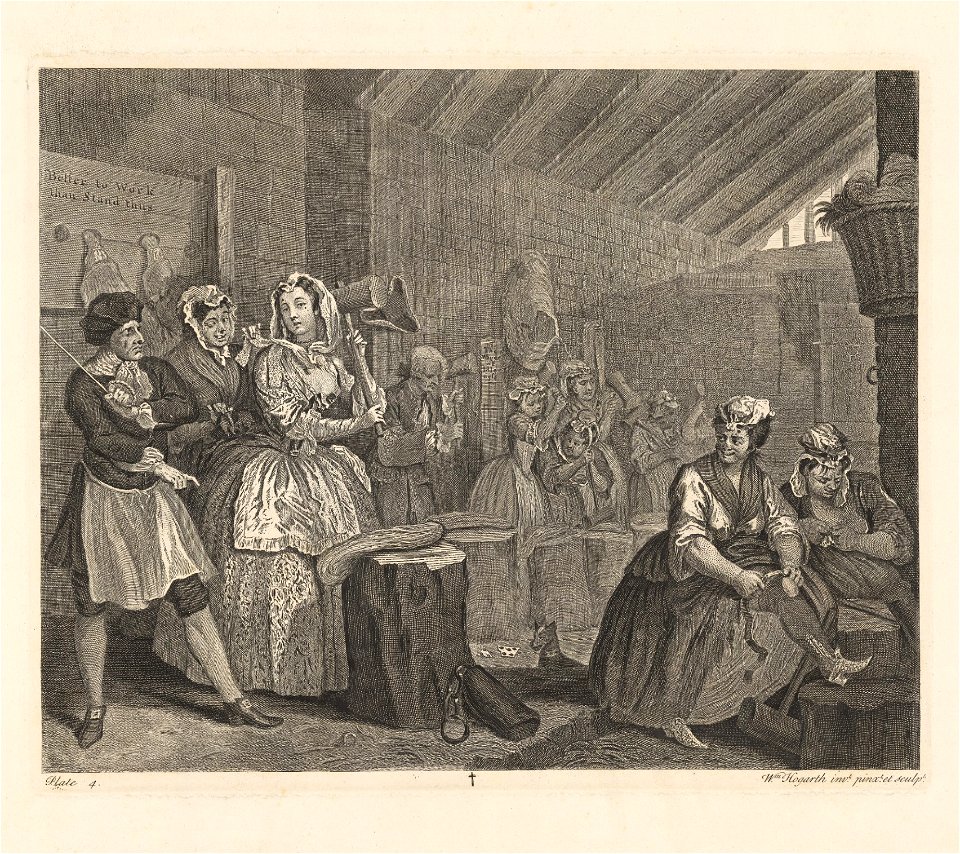 William Hogarth - O progresso de Harlot, c. 1710-60