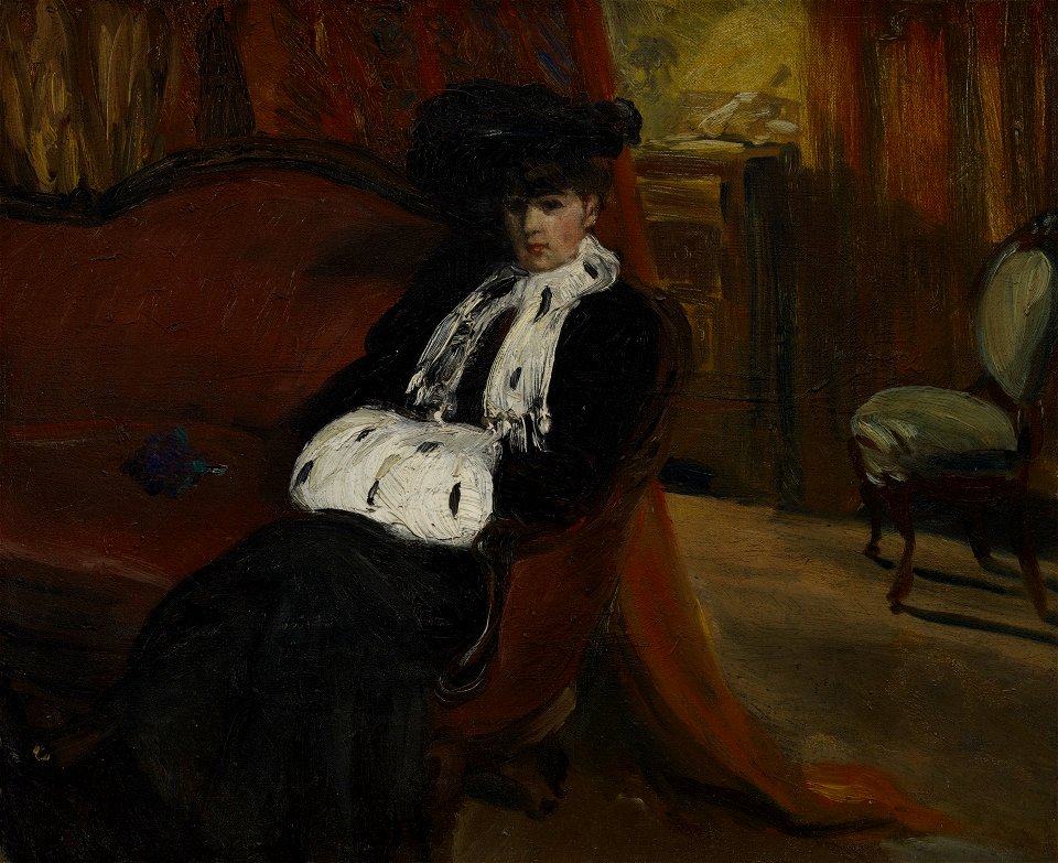 William James Glackens - The Ermine Muff - 2017.80.1 - Yale University Art Gallery