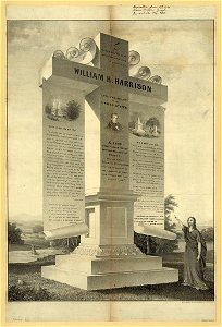 William H. Harrison. Late president of the United States. Æ LXVIII. Deeply lamented by sixteen millions of people - drawn on stone by F.H. Lane ; B.W. Thayer & Co.'s lithography, Boston. LCCN2004669120