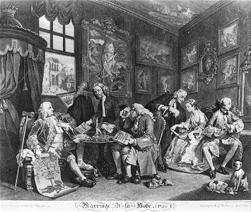 William Hogarth - Marriage à la Mode, Plate 1, (The Marriage Contract) - Google Art Project