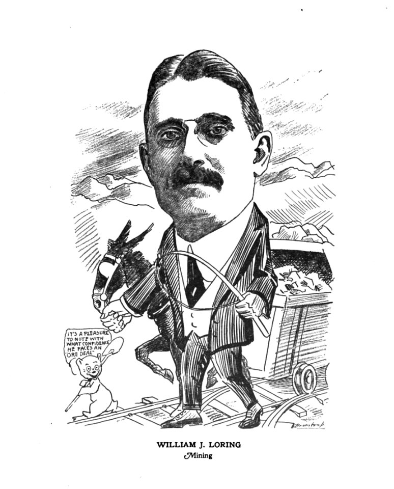 William J. Loring, Mining. Caricature