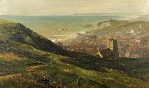 William Henry Borrow (1840-1905) - Hastings, East Sussex, from the Hill - 461475 - National Trust