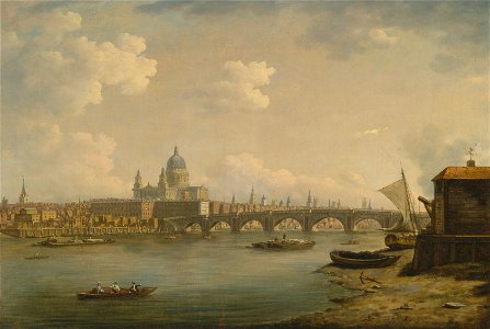 William Marlow - St. Paul's and Blackfriars Bridge - Google Art Project