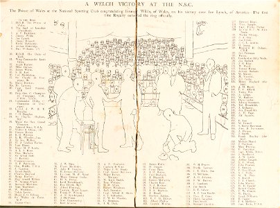 William Howard Robinson A Welsh Victory at the National Sporting Club 1919 explanation