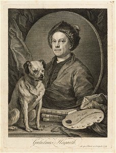 William Hogarth - Self-portrait of William Hogarth with Pug, 1749 (RA)