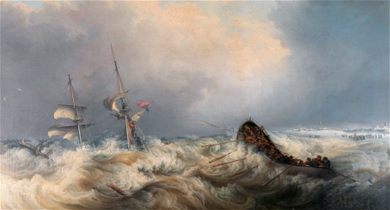 William Joy - Shipwreck off the coast in winter
