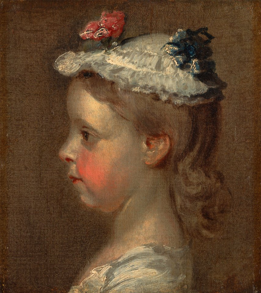William Hogarth - Study of a Girl's Head - Google Art Project