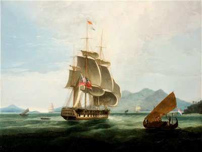 William john huggins the hon companys ship sir david scott at the entr112845)