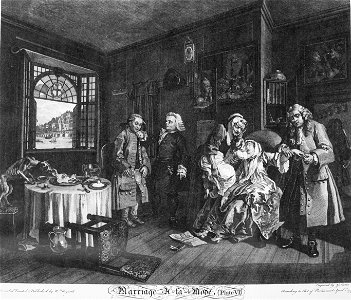 William Hogarth - Marriage à la Mode, Plate 6, (The Death of the Countess) - Google Art Project