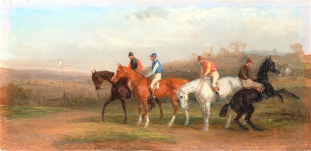 William J. Shayer - Steeplechasing- At the Start - Google Art Project. Free illustration for personal and commercial use.