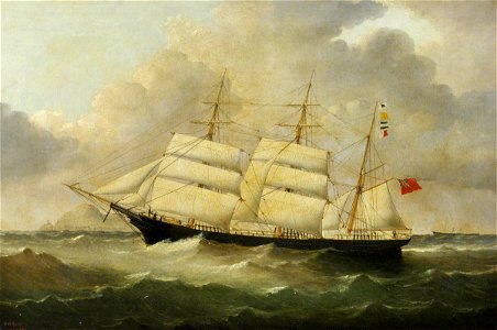 William Horde Yorke (1847-1921) - The Barque 'Homewood' at Sea - BHC3408 - Royal Museums Greenwich. Free illustration for personal and commercial use.