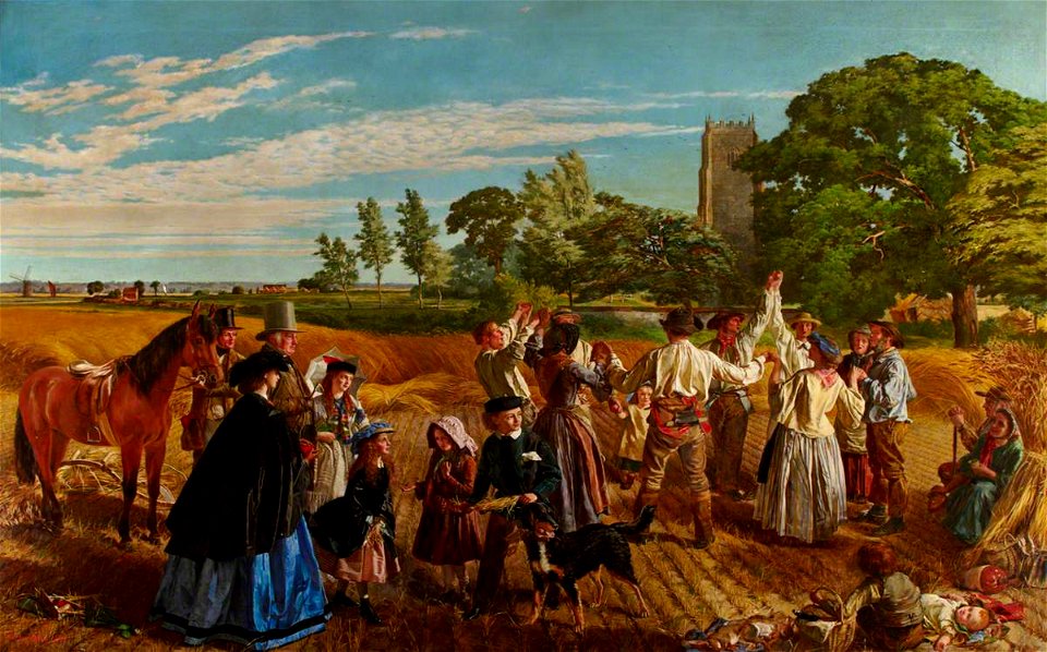 William Maw Egley (1826-1916) - 'Hallo Largesse', a Harvest Scene in Norfolk - 792042 - National Trust