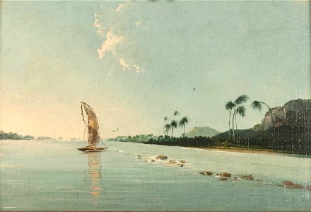 William Hodges, View of Part of the Island of Ulietea (Raiatea). Free illustration for personal and commercial use.