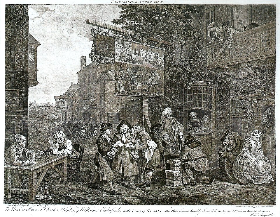 William Hogarth - Angariando votos