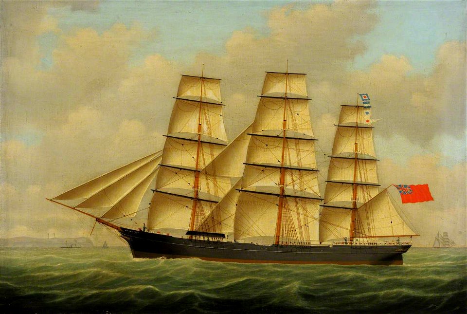 William Horde Yorke (1847-1921) - The Ship 'Magna Charta' in Full Sail - BHC3465 - Royal Museums Greenwich
