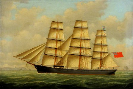 William Horde Yorke (1847-1921) - The Ship 'Magna Charta' in Full Sail - BHC3465 - Royal Museums Greenwich. Free illustration for personal and commercial use.