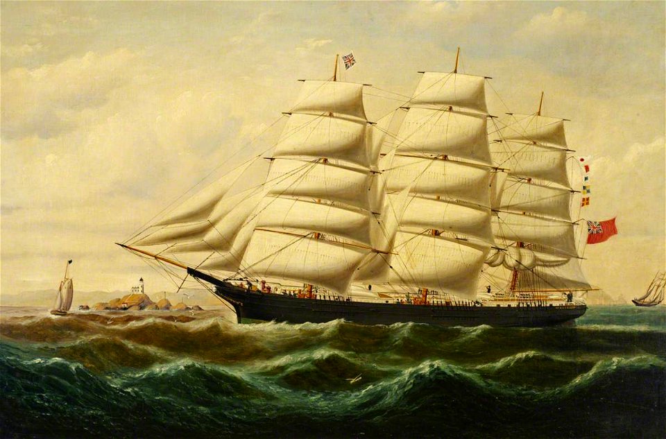 William Horde Yorke (1847-1921) - The Ship 'Eliza' in Full Sail - BHC3310 - Royal Museums Greenwich