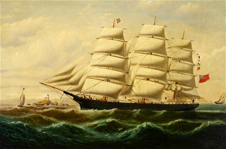 William Horde Yorke (1847-1921) - The Ship 'Eliza' in Full Sail - BHC3310 - Royal Museums Greenwich. Free illustration for personal and commercial use.