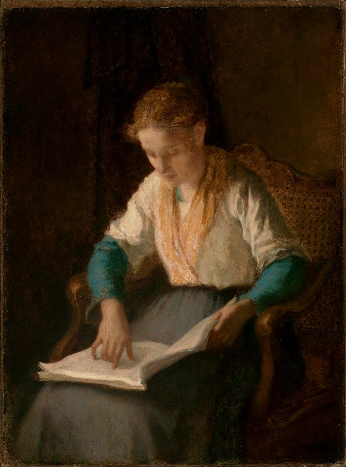 William Morris Hunt - Girl Reading - 93.1455 - Museum of Fine Arts
