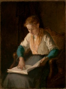 William Morris Hunt - Girl Reading - 93.1455 - Museum of Fine Arts