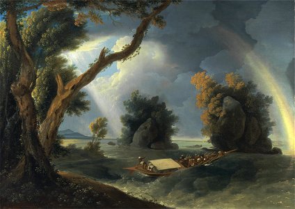 William Hodges - Storm on the Ganges, with Mrs. Hastings near the Col-gon Rocks - Google Art Project