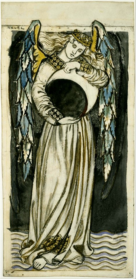 William Morris - Night Angel Holding a Waning Moon - Google Art Project