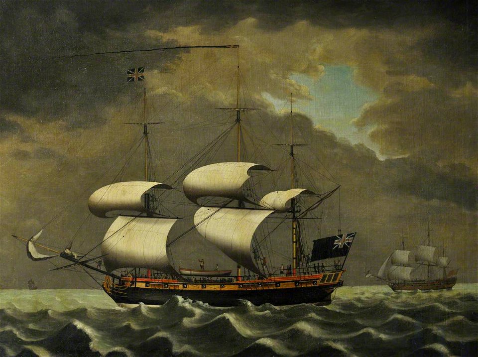 William Jackson (1730-1803) - A Slave Ship (^) - ZBA2429 - Royal Museums Greenwich