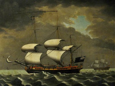 William Jackson (1730-1803) - A Slave Ship (^) - ZBA2429 - Royal Museums Greenwich