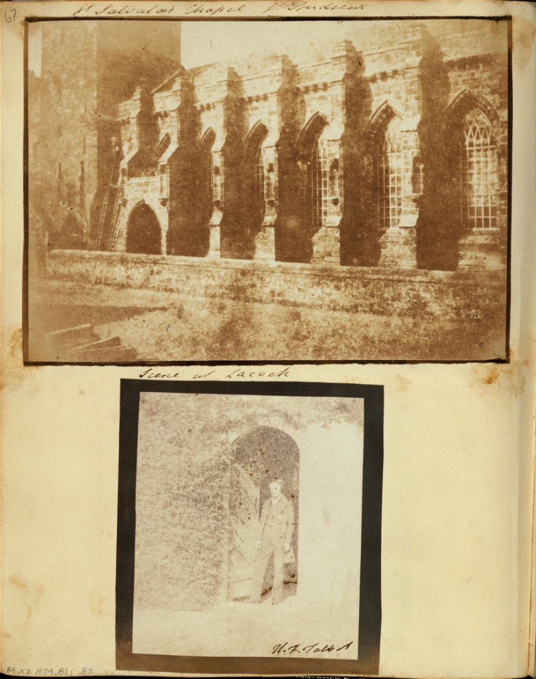 William Henry Fox Talbot (British - A Man Standing in a Doorway at Lacock Abbey - Google Art Project