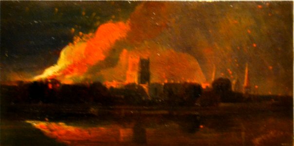 William James Müller - Les emeutes de Bristol - l'incédie du palais épiscopal (c 1831)